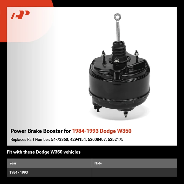 Power Brake Booster for 1984-1993 Dodge W350