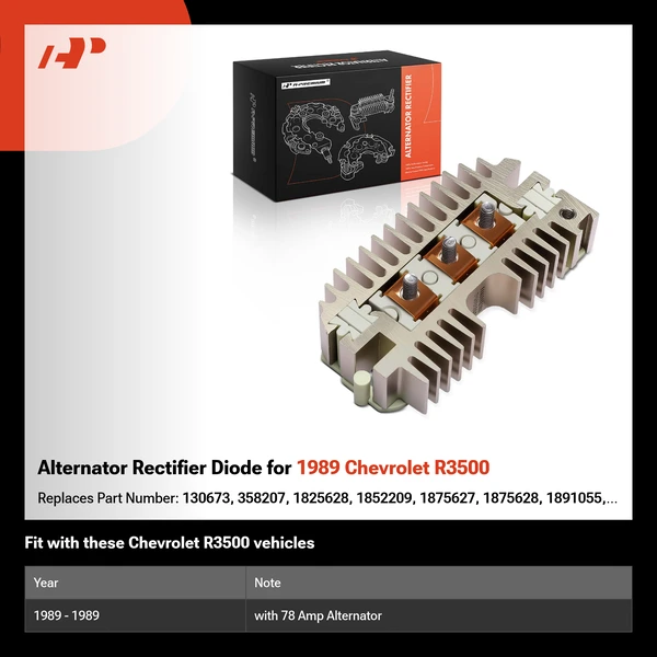 Alternator Rectifier Diode for 1989 Chevrolet R3500