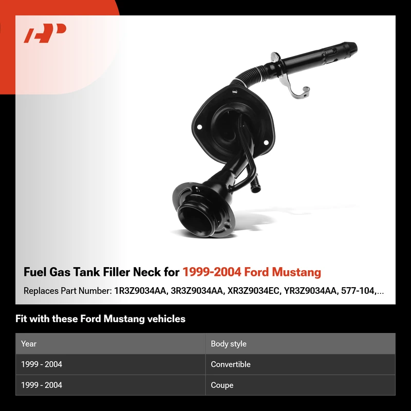 Fuel Gas Tank Filler Neck for 1999-2004 Ford Mustang