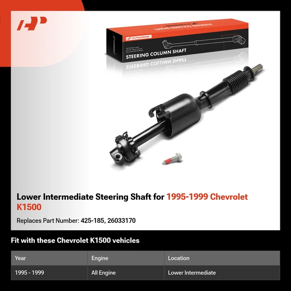 Lower Intermediate Steering Shaft for 1995-1999 Chevrolet K1500
