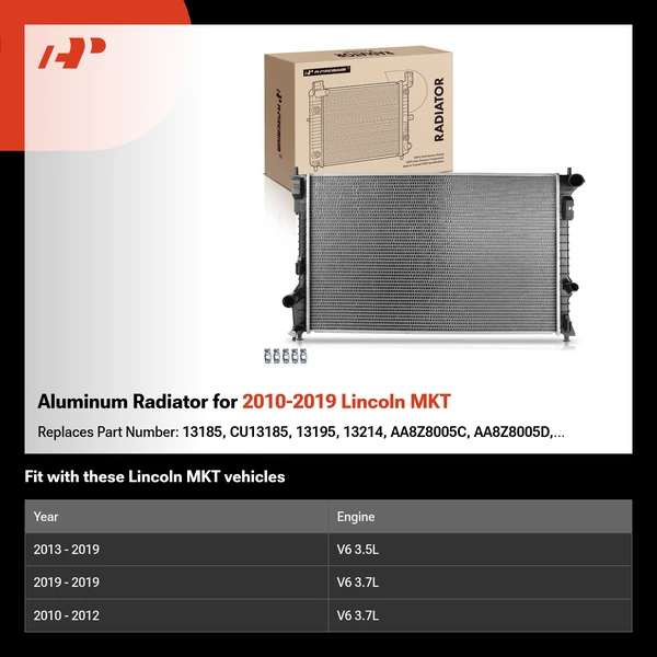 Aluminum Radiator for 2010-2019 Lincoln MKT