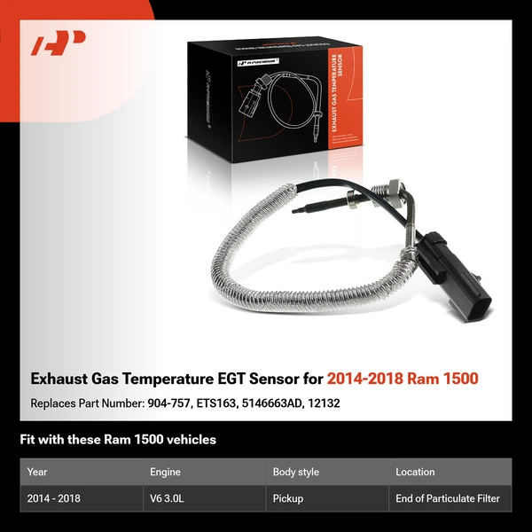 Exhaust Gas Temperature EGT Sensor for 2014-2018 Ram 1500