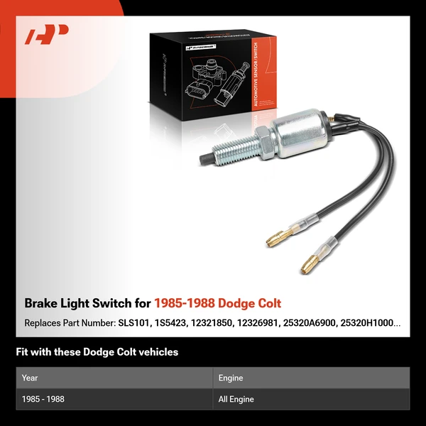 Brake Light Switch for 1985-1988 Dodge Colt