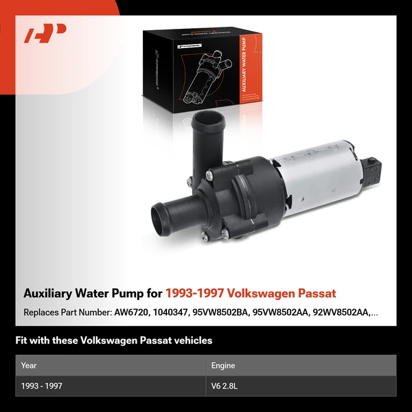Auxiliary Water Pump for 1993-1997 Volkswagen Passat