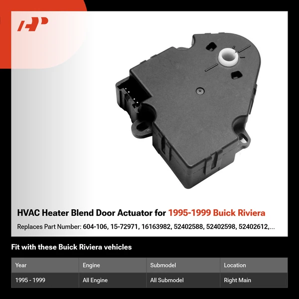 HVAC Heater Blend Door Actuator for 1995-1999 Buick Riviera