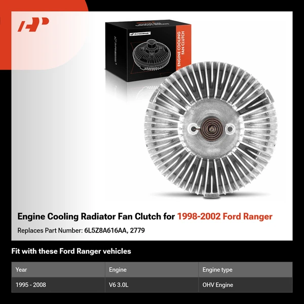 Engine Cooling Radiator Fan Clutch for 1998-2002 Ford Ranger