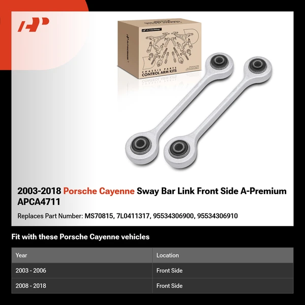 2003-2018 Porsche Cayenne Sway Bar Link Front Side A-Premium APCA4711
