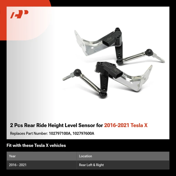 2 Pcs Rear Ride Height Level Sensor for 2016-2021 Tesla X