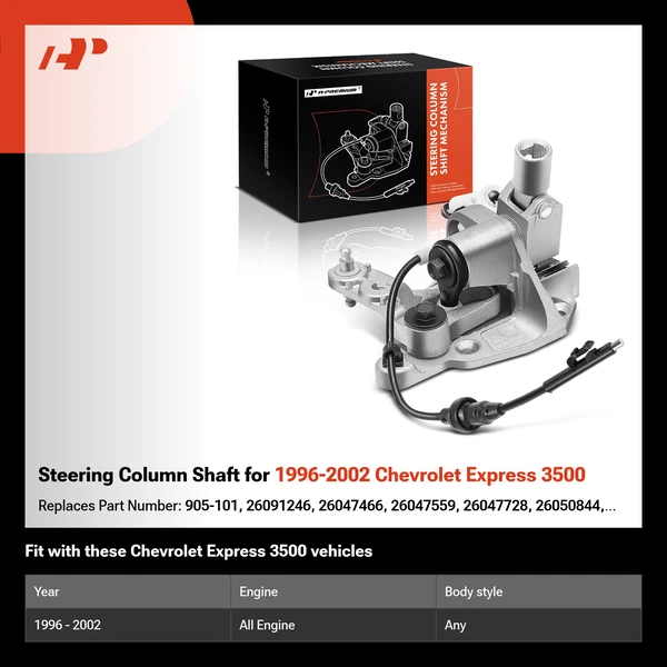 Steering Column Shaft for 1996-2002 Chevrolet Express 3500