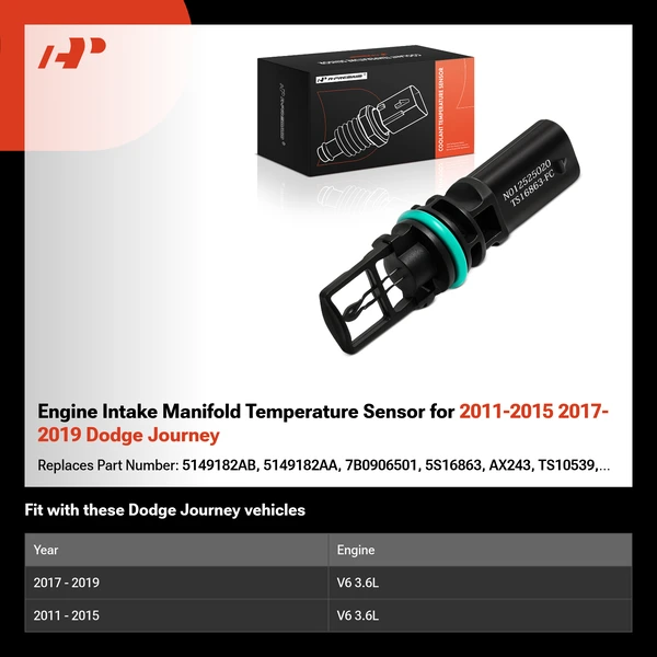 Engine Intake Manifold Temperature Sensor for 2011-2015 2017-2019 Dodge Journey