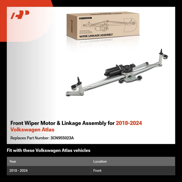 Front Wiper Motor & Linkage Assembly for 2018-2024 Volkswagen Atlas