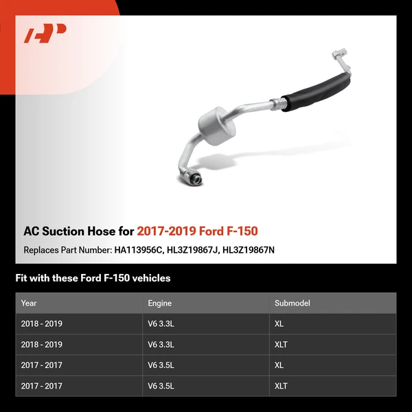 AC Suction Hose for 2017-2019 Ford F-150
