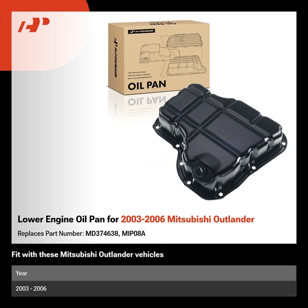 Lower Engine Oil Pan for 2003-2006 Mitsubishi Outlander