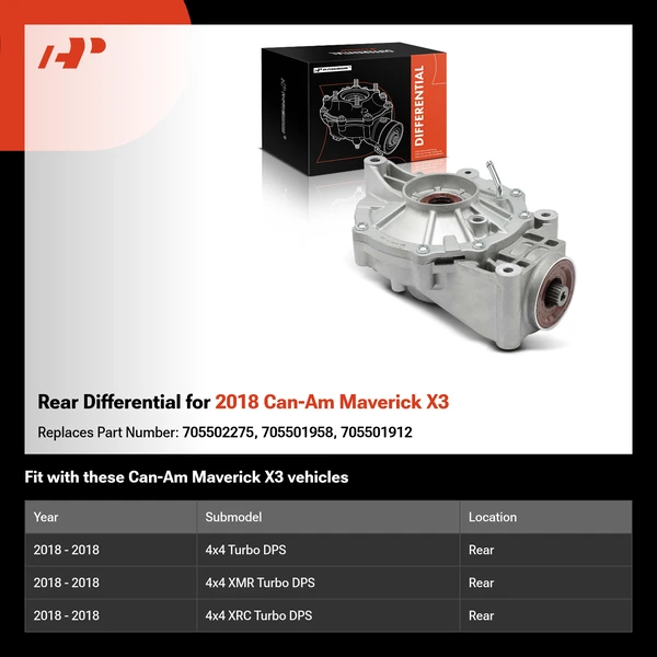 Rear Differential for 2018 Can-Am Maverick X3