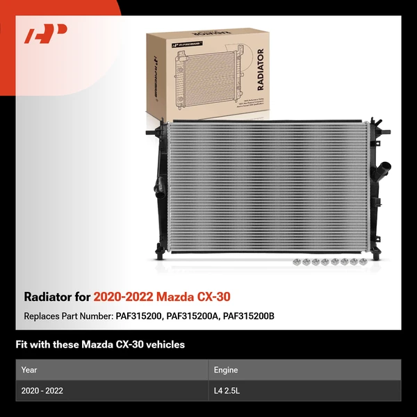 Radiator for 2020-2022 Mazda CX-30