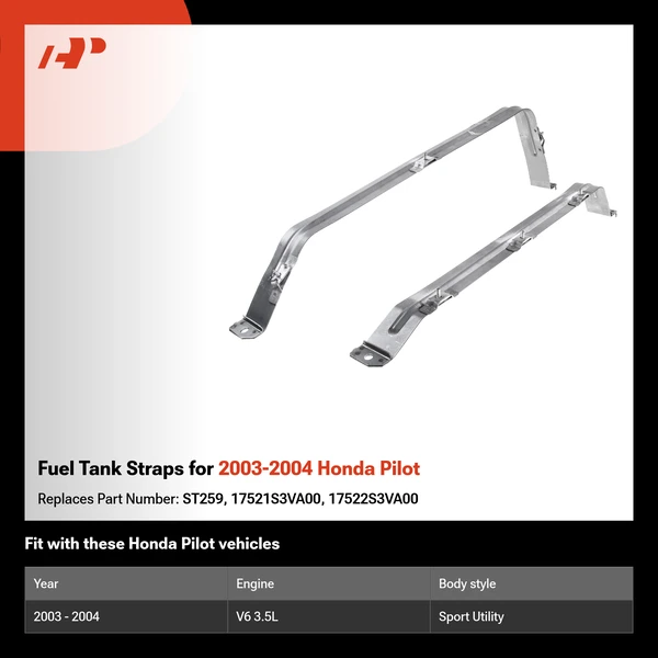 Fuel Tank Straps for 2003-2004 Honda Pilot