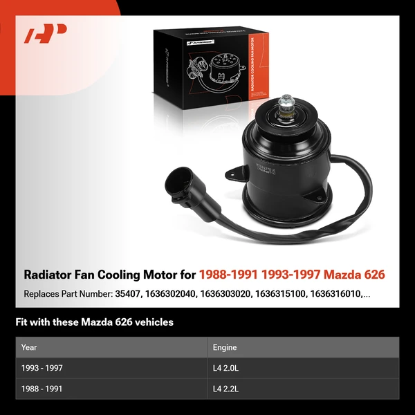 Radiator Fan Cooling Motor for 1988-1991 1993-1997 Mazda 626