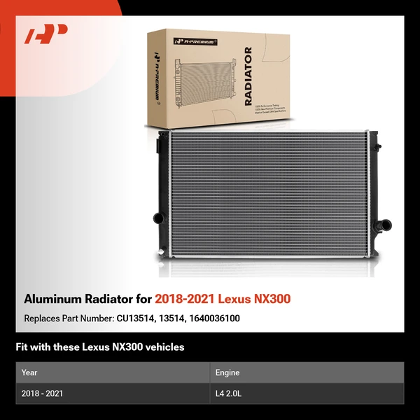 Aluminum Radiator for 2018-2021 Lexus NX300