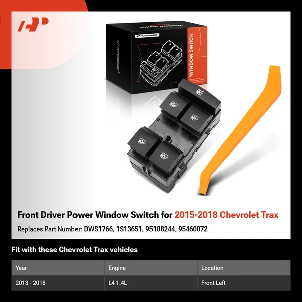 Front Driver Power Window Switch for 2015-2018 Chevrolet Trax
