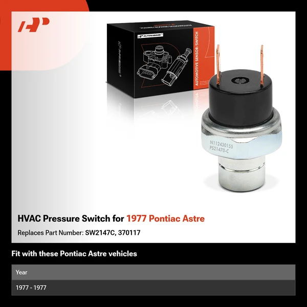 HVAC Pressure Switch for 1977 Pontiac Astre