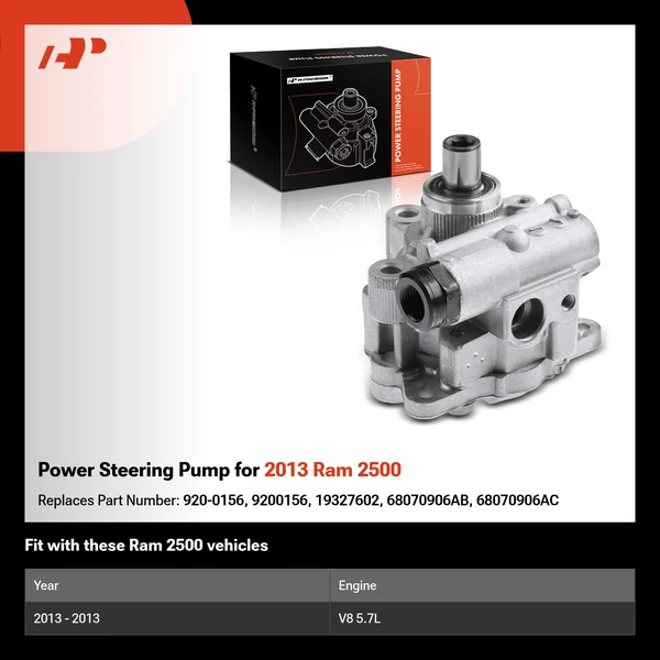 Power Steering Pump for 2013 Ram 2500