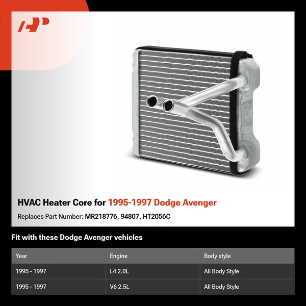 HVAC Heater Core for 1995-1997 Dodge Avenger