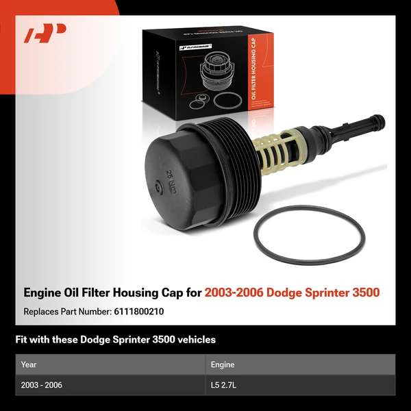 Engine Oil Filter Housing Cap for 2003-2006 Dodge Sprinter 3500
