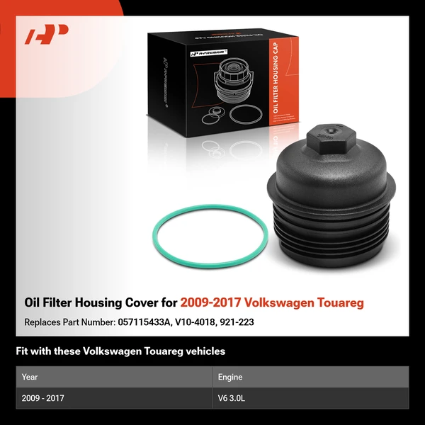 Oil Filter Housing Cover for 2009-2017 Volkswagen Touareg