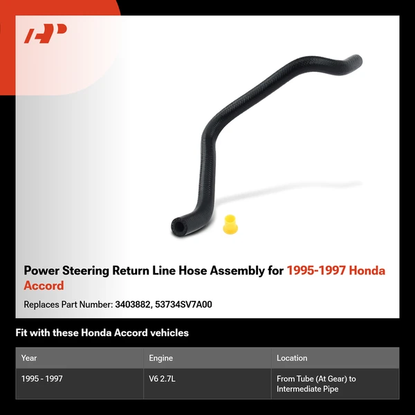 Power Steering Return Line Hose Assembly for 1995-1997 Honda Accord