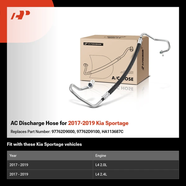 AC Discharge Hose for 2017-2019 Kia Sportage