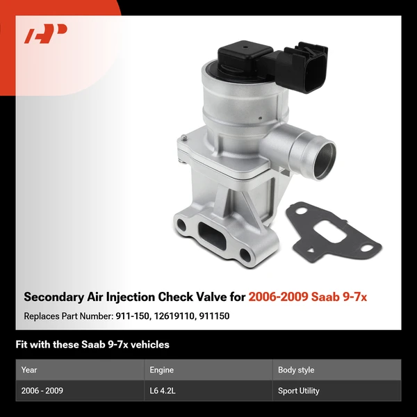 Secondary Air Injection Check Valve for 2006-2009 Saab 9-7x