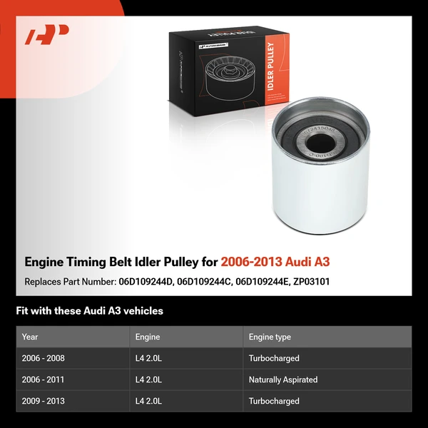 Engine Timing Belt Idler Pulley for 2006-2013 Audi A3