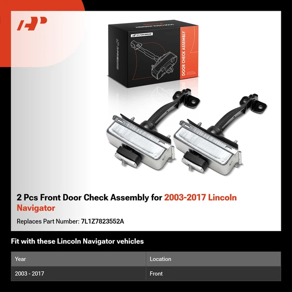 2 Pcs Front Door Check Assembly for 2003-2017 Lincoln Navigator