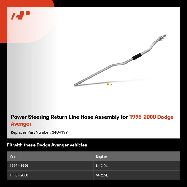 Power Steering Return Line Hose Assembly for 1995-2000 Dodge Avenger