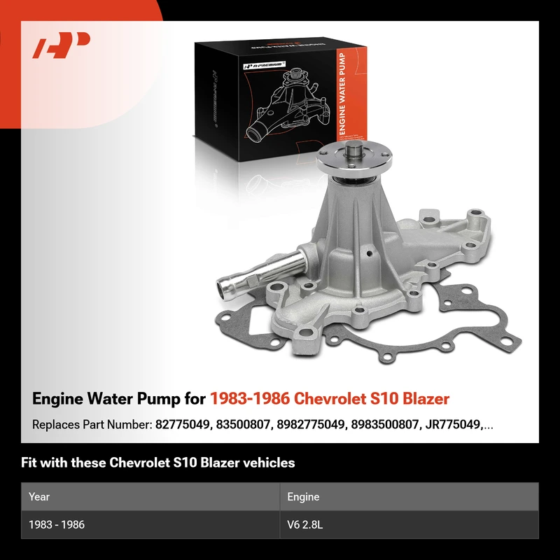 Engine Water Pump for 1983-1986 Chevrolet S10 Blazer
