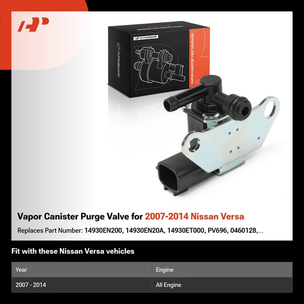 Vapor Canister Purge Valve for 2007-2014 Nissan Versa