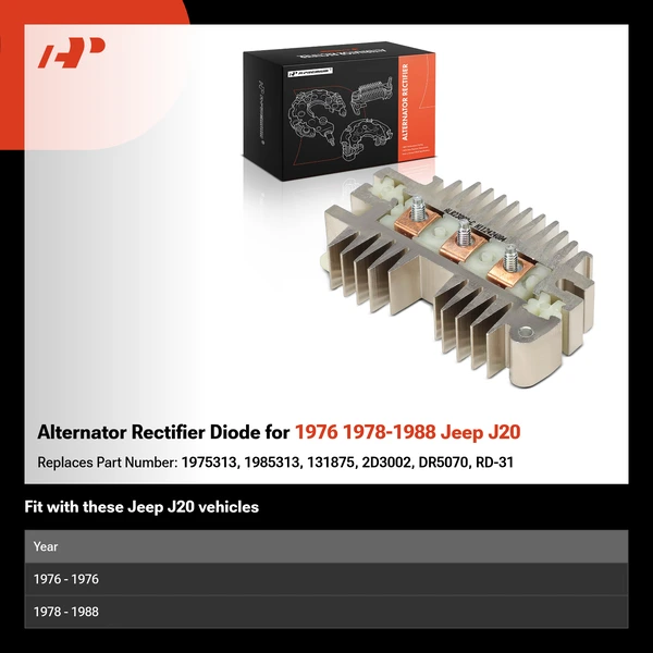 Alternator Rectifier Diode for 1976 1978-1988 Jeep J20