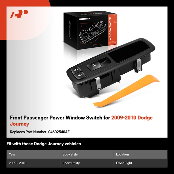 Front Passenger Power Window Switch for 2009-2010 Dodge Journey