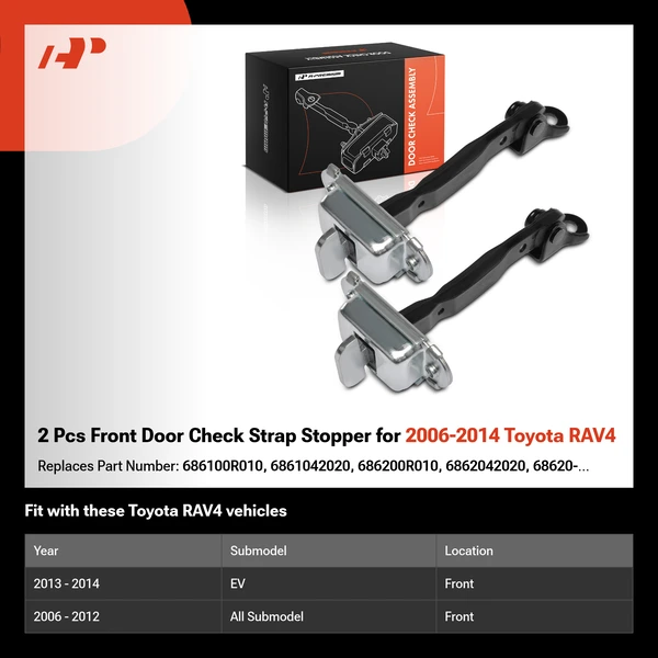 2 Pcs Front Door Check Strap Stopper for 2006-2014 Toyota RAV4