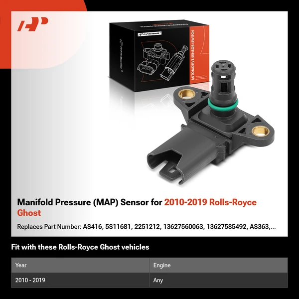 Manifold Pressure (MAP) Sensor for 2010-2019 Rolls-Royce Ghost