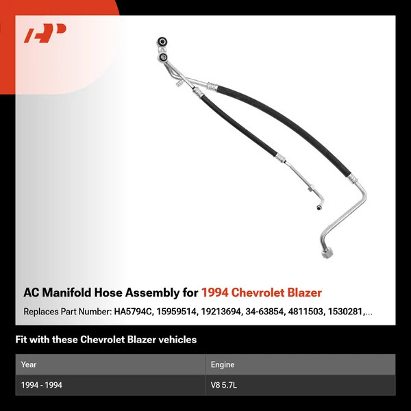 AC Manifold Hose Assembly for 1994 Chevrolet Blazer