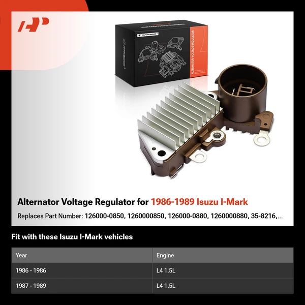 Alternator Voltage Regulator for 1986-1989 Isuzu I-Mark