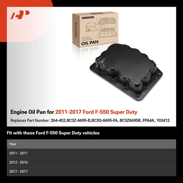 Engine Oil Pan for 2011-2017 Ford F-550 Super Duty