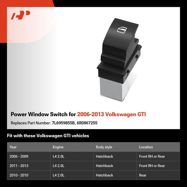 Power Window Switch for 2006-2013 Volkswagen GTI