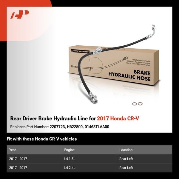 Rear Driver Brake Hydraulic Line for 2017 Honda CR-V