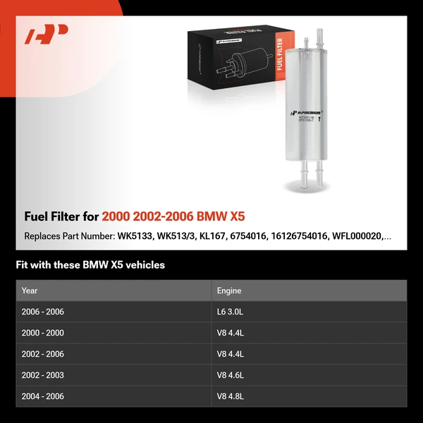 Fuel Filter for 2000 2002-2006 BMW X5