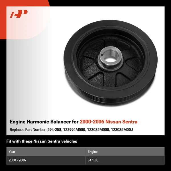 Engine Harmonic Balancer for 2000-2006 Nissan Sentra