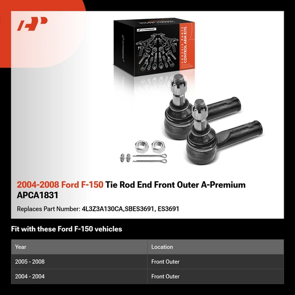 2004-2008 Ford F-150 Tie Rod End Front Outer A-Premium APCA1831