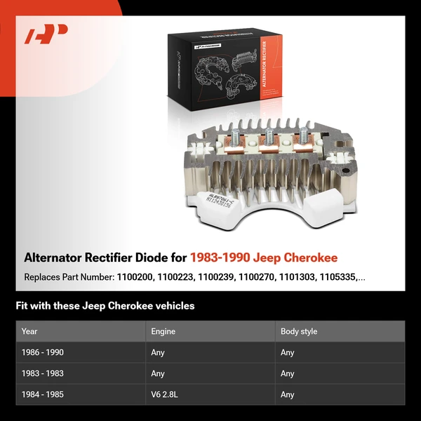 Alternator Rectifier Diode for 1983-1990 Jeep Cherokee