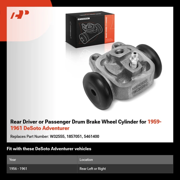 Rear Driver or Passenger Drum Brake Wheel Cylinder for 1959-1961 DeSoto Adventurer